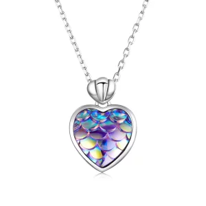(afbeelding voor) Pandora Style Vis Schaal Hart Ketting - SCN468
