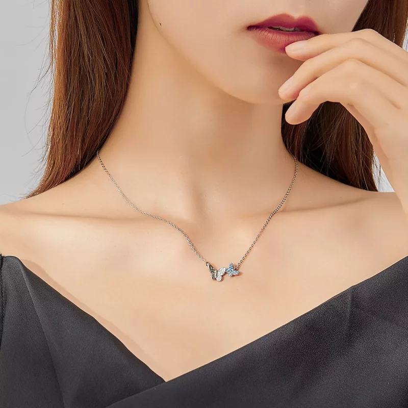 (afbeelding voor) Pandora Style Vlinder Chain Ketting - SCN384 - Bekijken 6