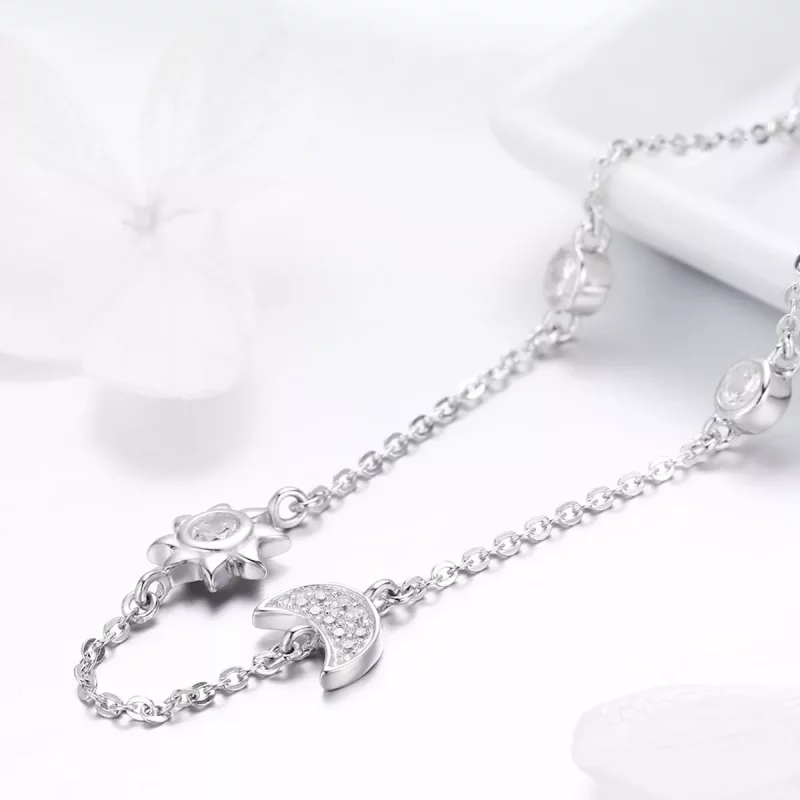 (afbeelding voor) Pandora Style Zon en maan glorie Chain Ketting - SCN272 - Bekijken 2