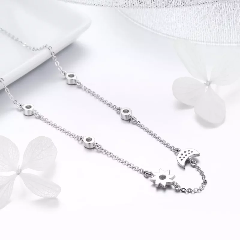 (afbeelding voor) Pandora Style Zon en maan glorie Chain Ketting - SCN272 - Bekijken 3