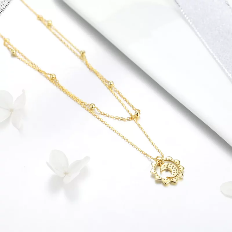 (afbeelding voor) Pandora Style Zon maan Chain Ketting - SCN305 - Bekijken 3