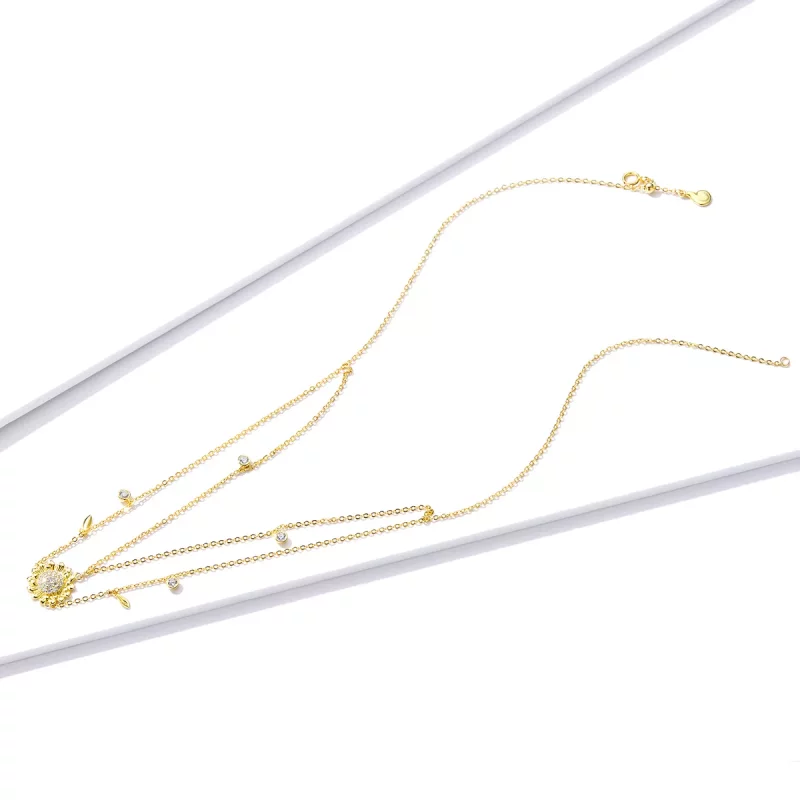 (afbeelding voor) Pandora Style Zonnebloem Ketting - BSN146 - Bekijken 2