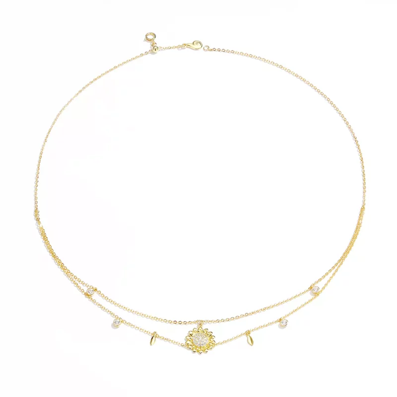(afbeelding voor) Pandora Style Zonnebloem Ketting - BSN146 - Bekijken 3