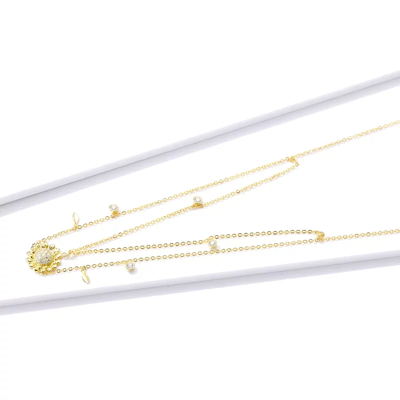 (afbeelding voor) Pandora Style Zonnebloem Ketting - BSN146 - Bekijken 4