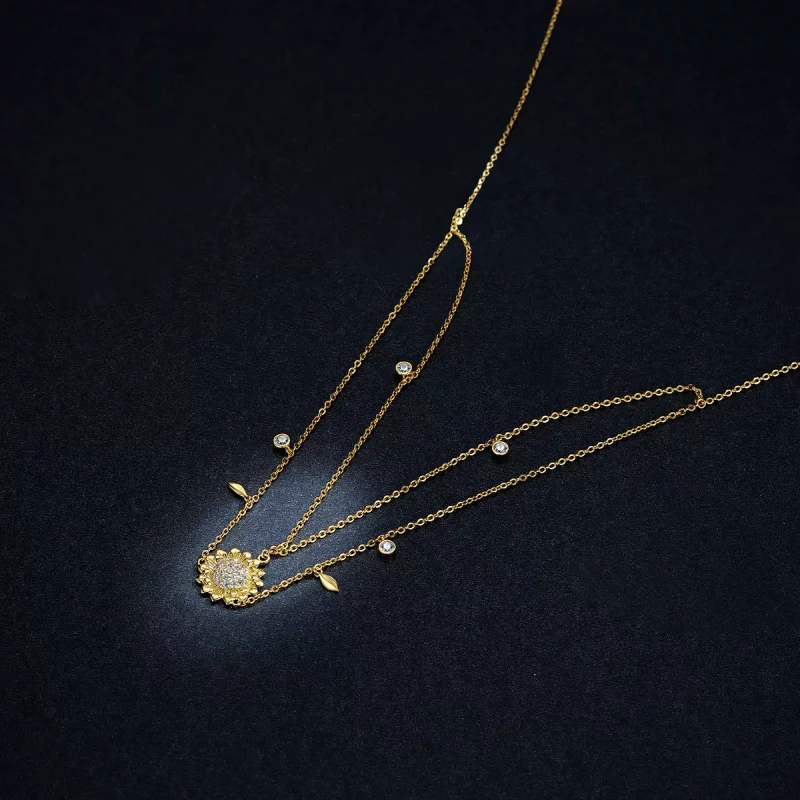 (afbeelding voor) Pandora Style Zonnebloem Ketting - BSN146 - Bekijken 5
