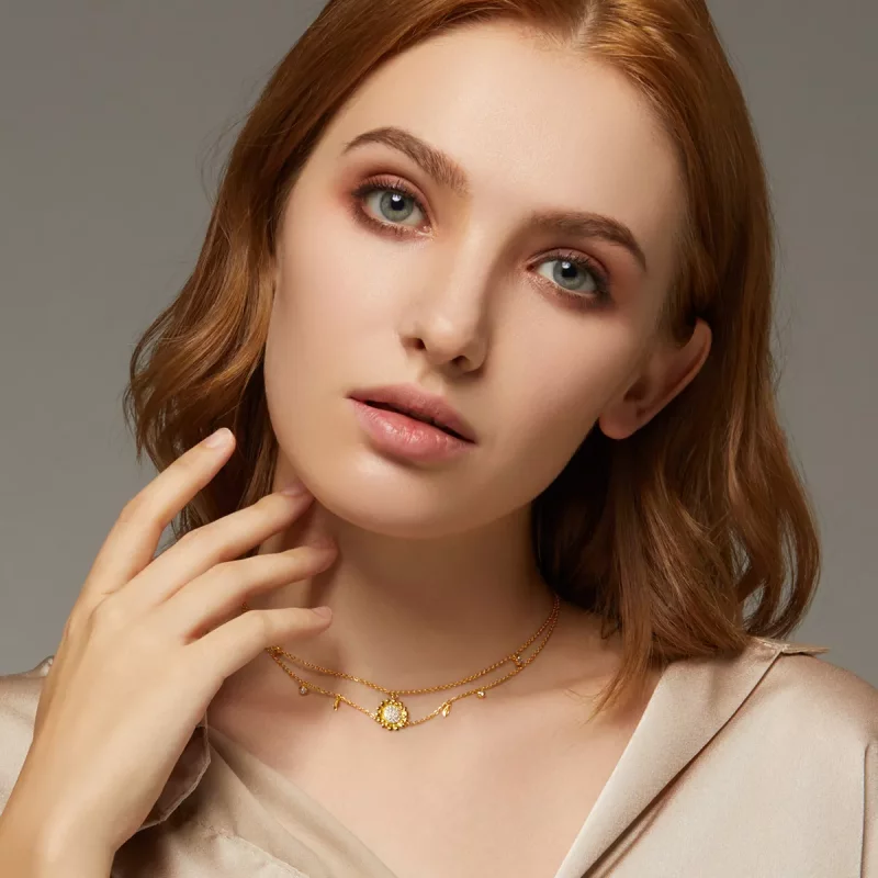 (afbeelding voor) Pandora Style Zonnebloem Ketting - BSN146 - Bekijken 7