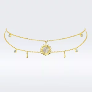 (afbeelding voor) Pandora Style Zonnebloem Ketting - BSN146