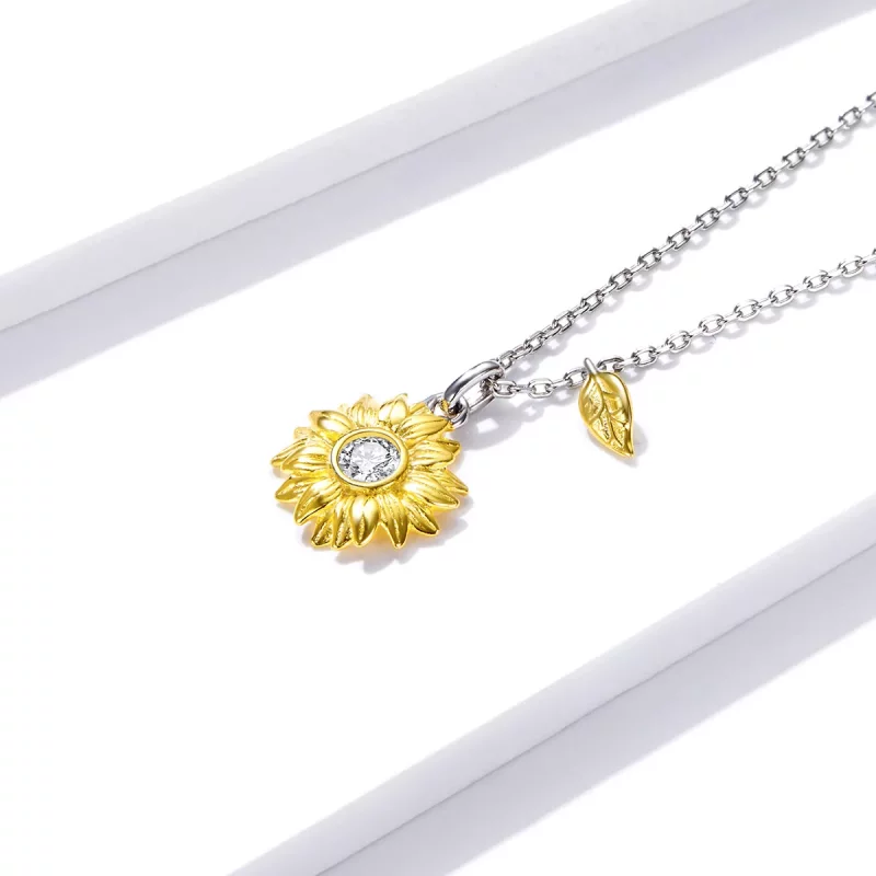 (afbeelding voor) Pandora Style Zonnebloem Ketting - BSN212 - Bekijken 3