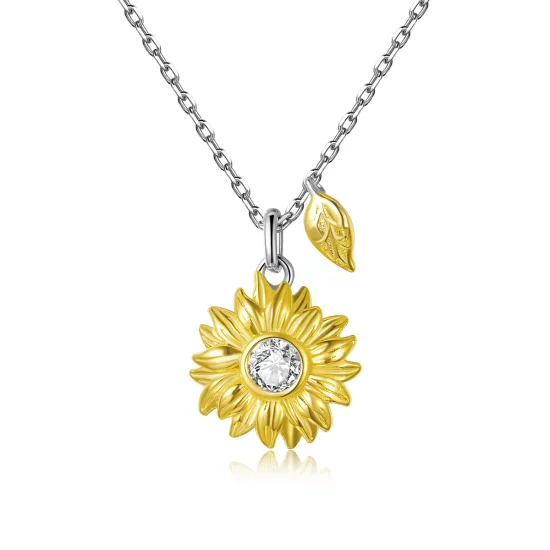 (afbeelding voor) Pandora Style Zonnebloem Ketting - BSN212
