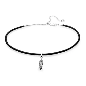 (afbeelding voor) PANDORA Black Leren Ketting 397197CBK