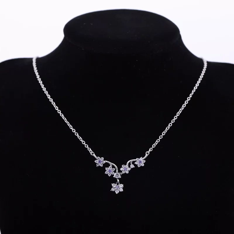 (afbeelding voor) PANDORA Forget Me Not Necklace - 590519ACZ-45 - Bekijken 3