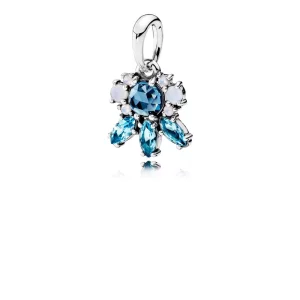 (afbeelding voor) PANDORA Silver Pendant With Moonlight Blue Crystal, Sky Blue Crystal And Opalescent White Crystal - 390391Nmbmx