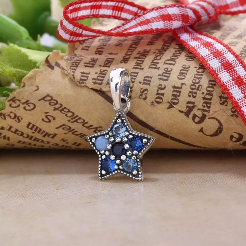 (afbeelding voor) Pandora Zilveren Blauwe Ster Hanger 396376Nsbmx - Bekijken 2