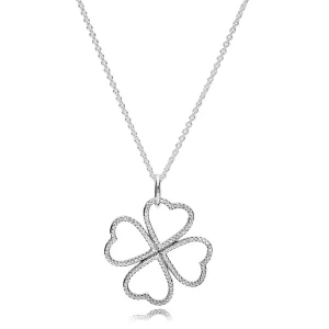 (afbeelding voor) Pandora Zilveren Bloemblaadjes Van Liefde Ketting 390381CZ-90
