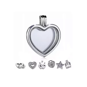 (afbeelding voor) Pandora Zilveren Drijvende Hart Medaillon Pj00262-1