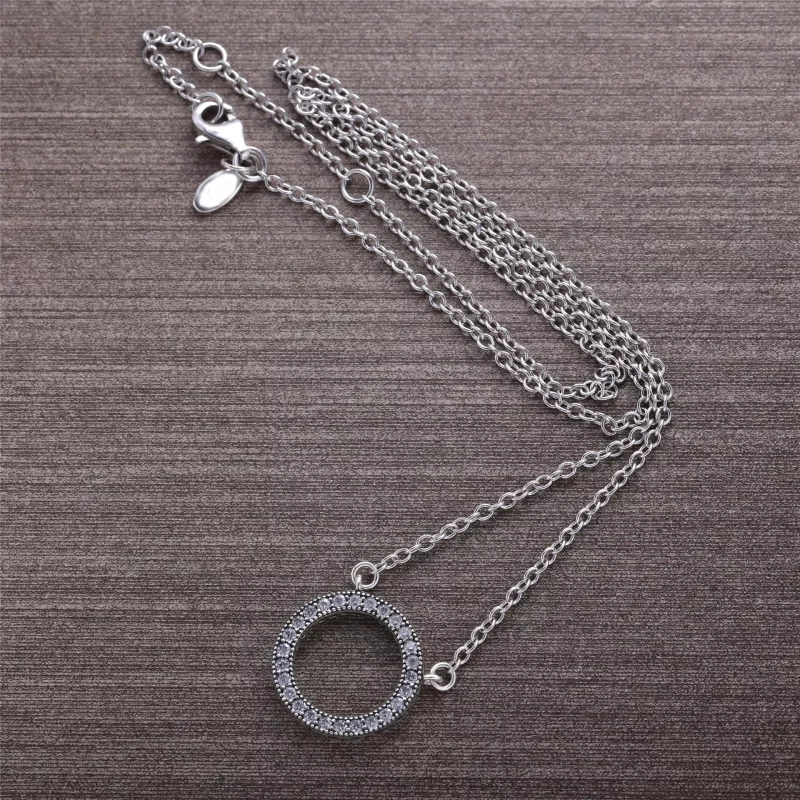 (afbeelding voor) Pandora Zilveren Hart Ketting 590514CZ-45 - Bekijken 2