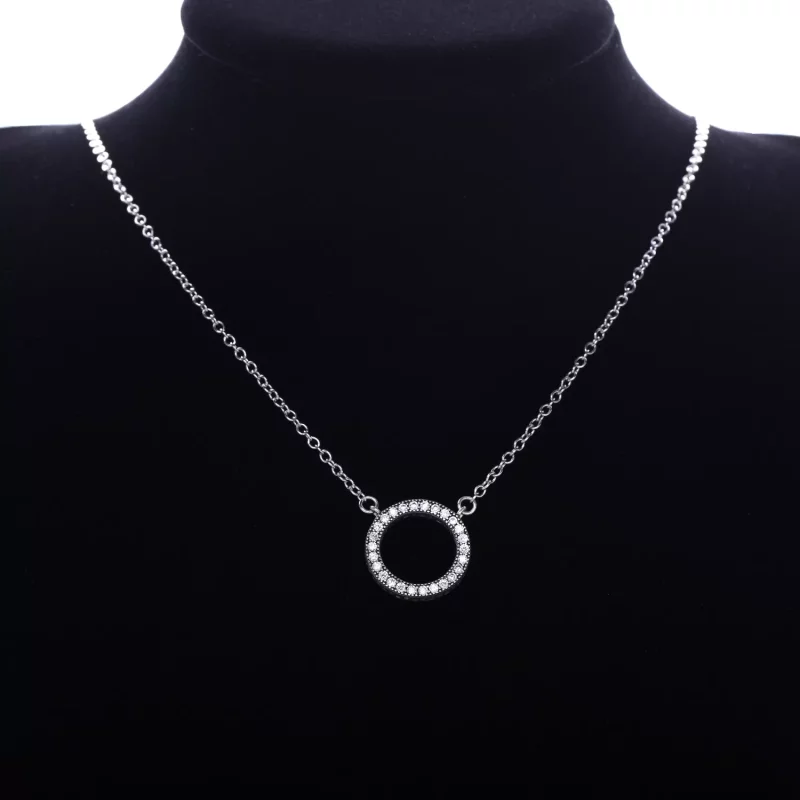 (afbeelding voor) Pandora Zilveren Hart Ketting 590514CZ-45 - Bekijken 3