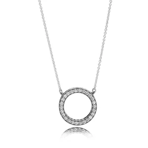 (afbeelding voor) Pandora Zilveren Hart Ketting 590514CZ-45