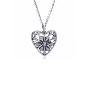 (afbeelding voor) Pandora Zilveren Hart Van De Winter Ketting Pj00287-1