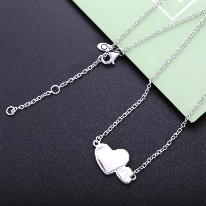 (afbeelding voor) Pandora Zilveren Lichtgevende Harten Ketting 590521Mop-45 - Bekijken 2