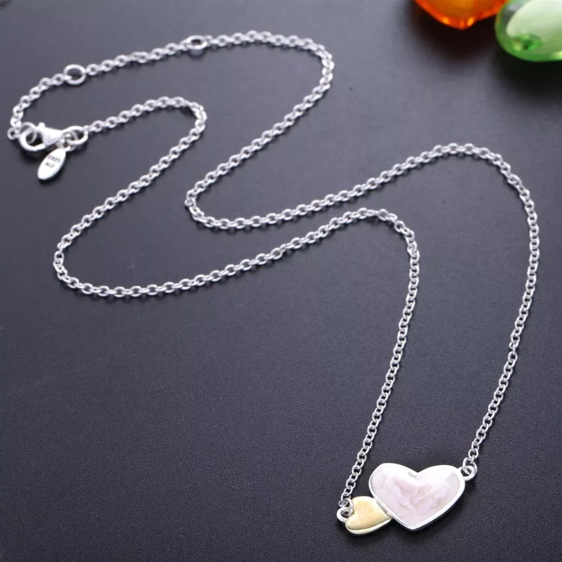 (afbeelding voor) Pandora Zilveren Lichtgevende Harten Ketting 590521Mop-45 - Bekijken 3