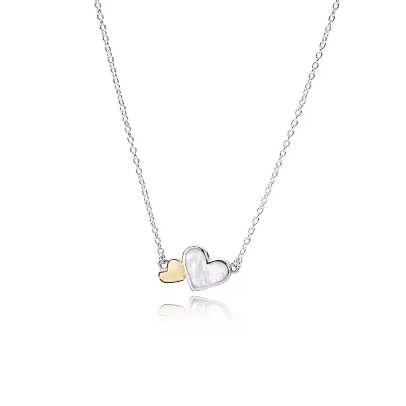 (afbeelding voor) Pandora Zilveren Lichtgevende Harten Ketting 590521Mop-45