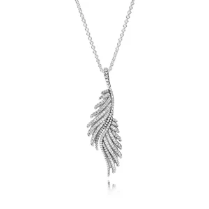 (afbeelding voor) Pandora Zilveren Majestic Feathers Ketting 390373CZ-70