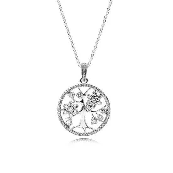(afbeelding voor) Pandora Zilveren Stamboom Ketting 390384CZ-80
