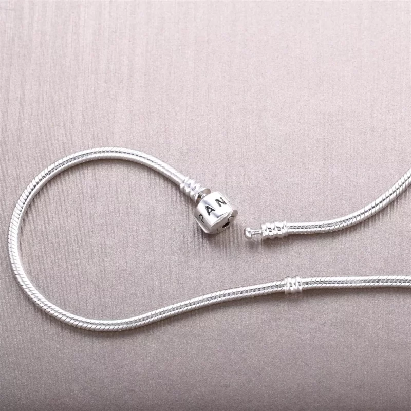 (afbeelding voor) Pandora Zilveren Sterling Barrel Clasp Ketting 590703Hv - Bekijken 3