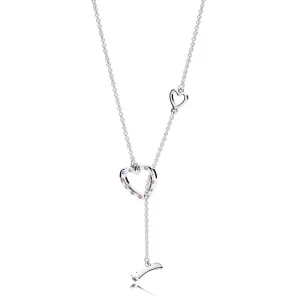 (afbeelding voor) Pandora Zilveren Twee Harten Ketting 397246Nrpmx