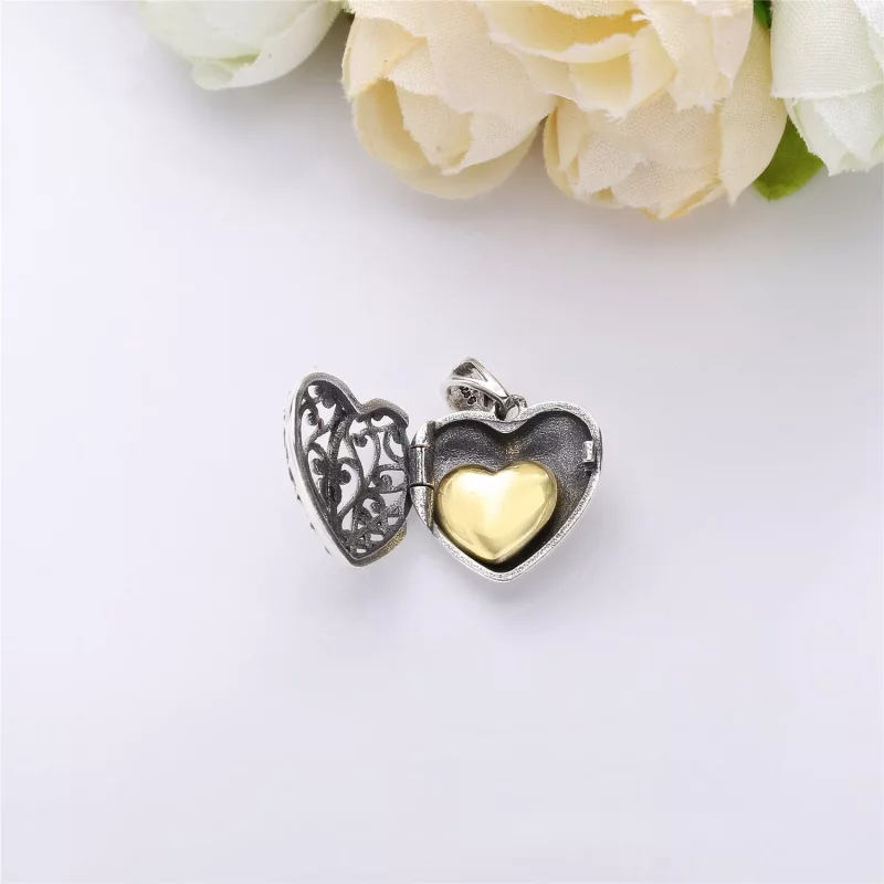 (afbeelding voor) Pandora Zilveren Vintage Hart Hanger Pj00486-1 - Bekijken 3