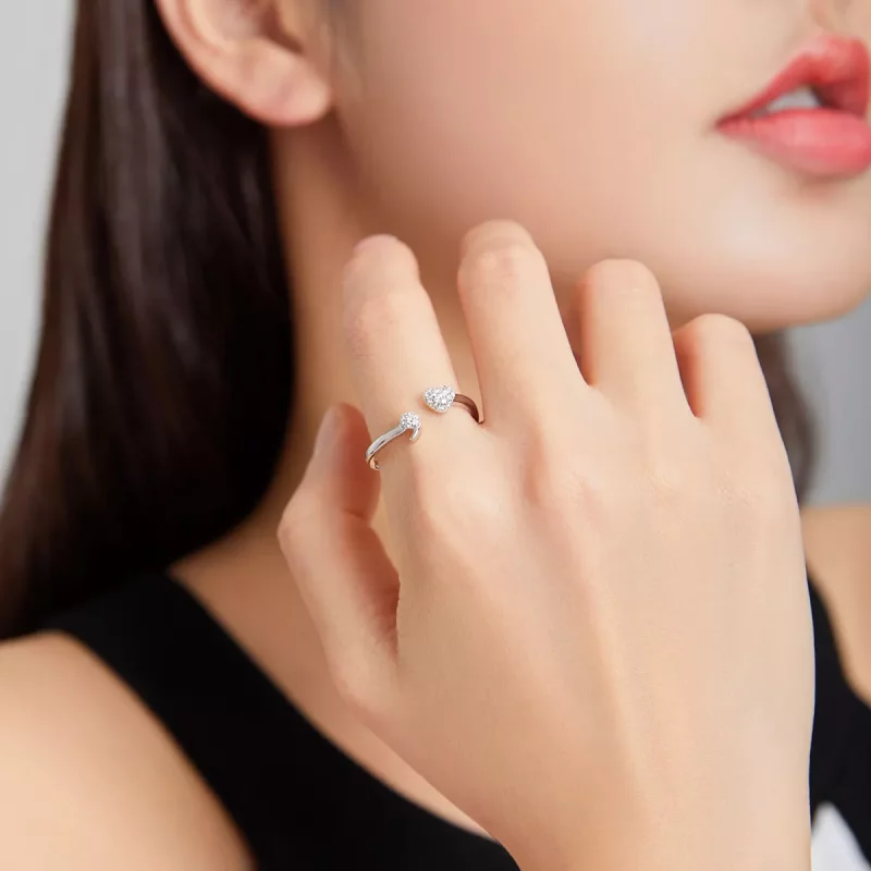 (afbeelding voor) Pandora Style Aangesloten Open Ring - SCR706 - Bekijken 6