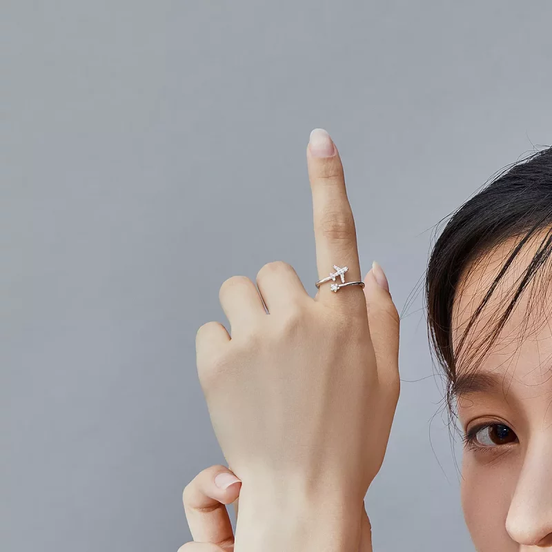 (afbeelding voor) Pandora Style Afstandelijk Open Ring - SCR623 - Bekijken 5