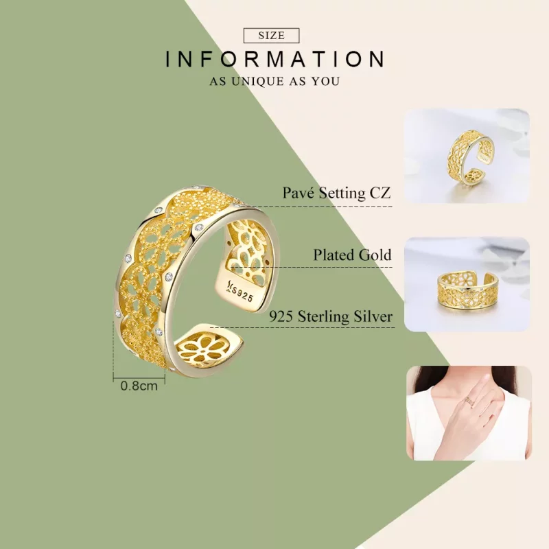 (afbeelding voor) Pandora Style Allure van kant Open Ring - SCR460 - Bekijken 2