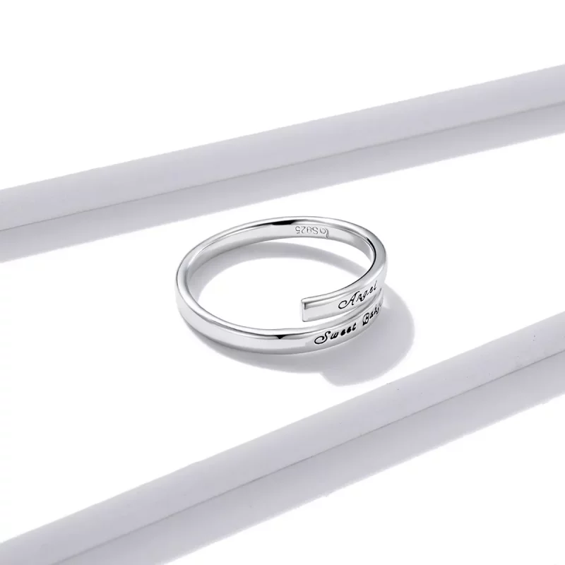 (afbeelding voor) Pandora Style Angel Lieve Baby Open Ring - BSR144 - Bekijken 3