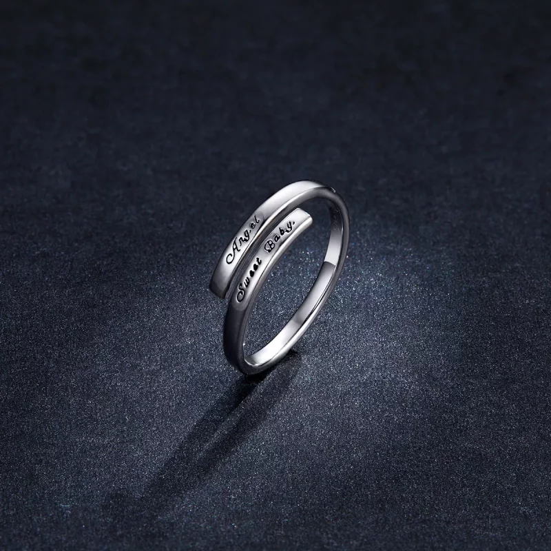 (afbeelding voor) Pandora Style Angel Lieve Baby Open Ring - BSR144 - Bekijken 5