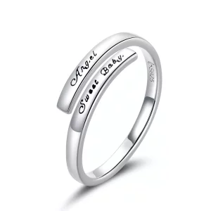Pandora Style Angel Lieve Baby Open Ring - BSR144 (afbeelding voor) Pandora Style Angel Lieve Baby Open Ring - BSR144