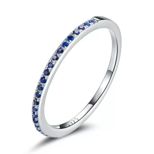 (afbeelding voor) Pandora Style Blauwe Oceaan Halo Ring - SCR740-BU