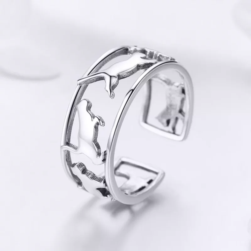 (afbeelding voor) Pandora Style Blije katten Open Ring - SCR473 - Bekijken 2