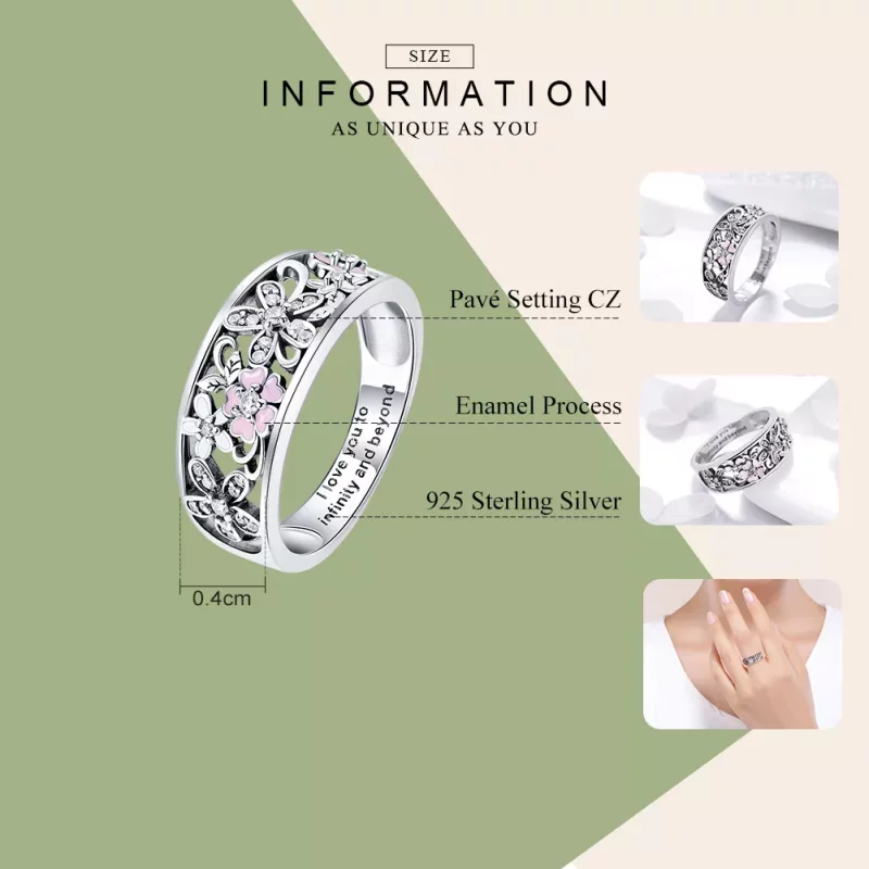 (afbeelding voor) Pandora Style Bloemendans Ring - SCR390 - Bekijken 4
