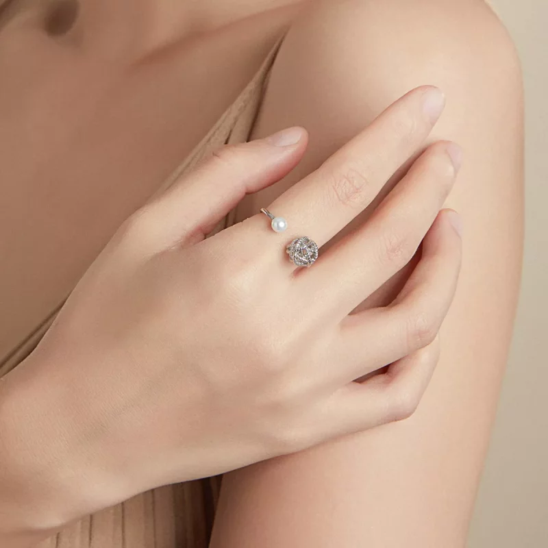 (afbeelding voor) Pandora Style Bol garen Open Ring - SCR690 - Bekijken 6