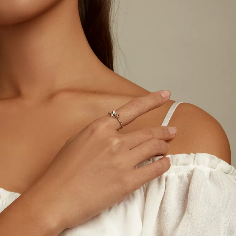 (afbeelding voor) Pandora Style Briljante vlinder Open Ring - SCR782 - Bekijken 6