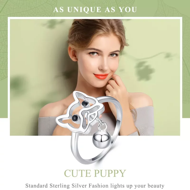 (afbeelding voor) Pandora Style Bulldog Ring - SCR434 - Bekijken 2