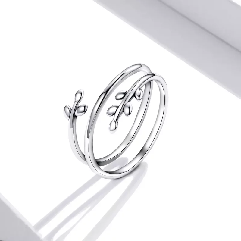 (afbeelding voor) Pandora Style Cirkels van bladeren Open Ring - SCR755 - Bekijken 2