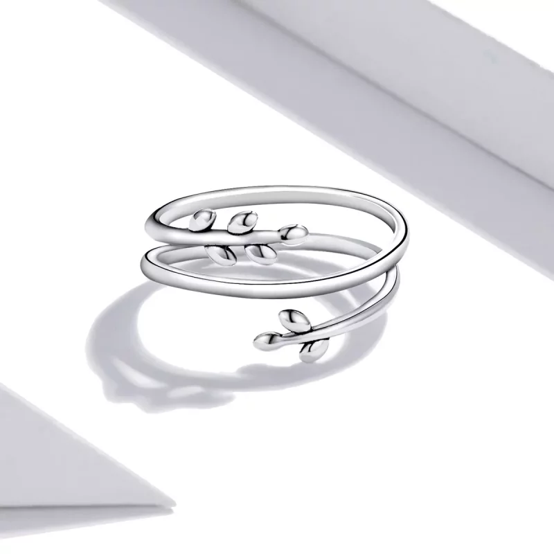 (afbeelding voor) Pandora Style Cirkels van bladeren Open Ring - SCR755 - Bekijken 3