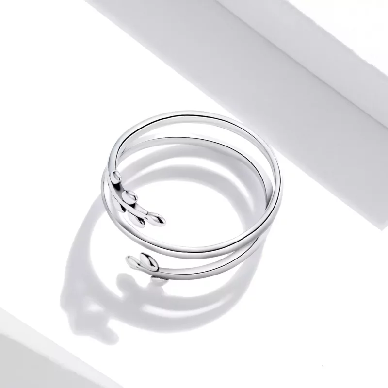 (afbeelding voor) Pandora Style Cirkels van bladeren Open Ring - SCR755 - Bekijken 4