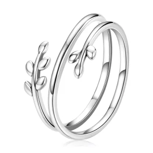 (afbeelding voor) Pandora Style Cirkels van bladeren Open Ring - SCR755