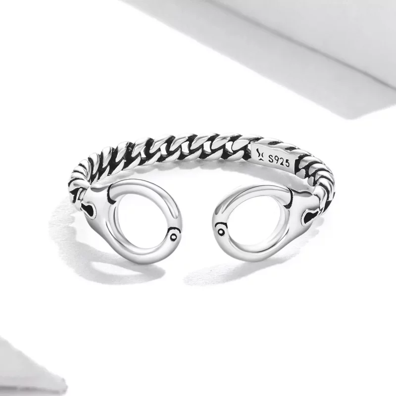 (afbeelding voor) Pandora Style Creatieve handboeien Open Ring - SCR791 - Bekijken 3