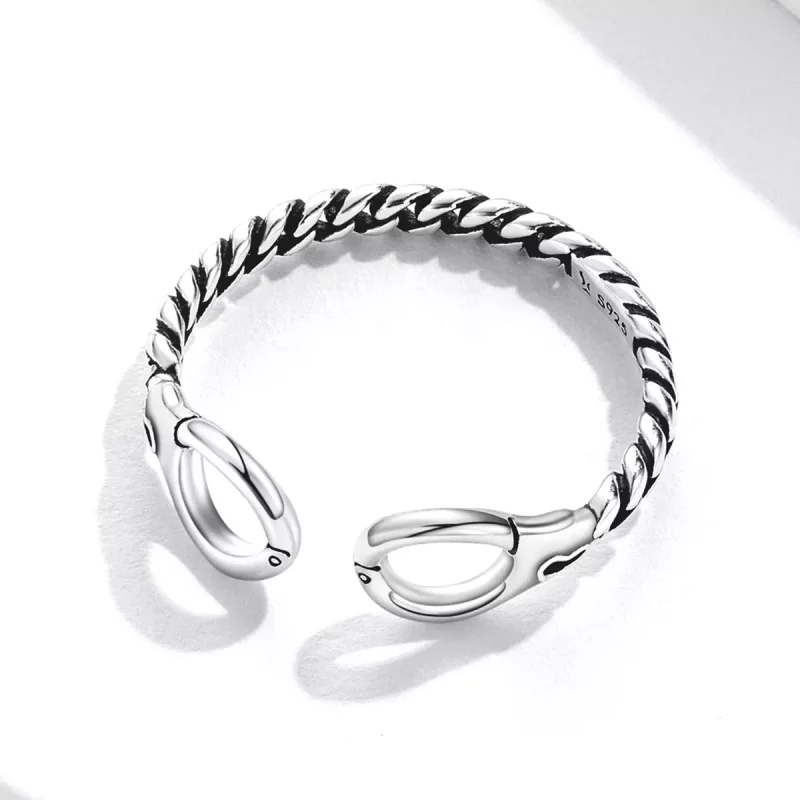 (afbeelding voor) Pandora Style Creatieve handboeien Open Ring - SCR791 - Bekijken 4