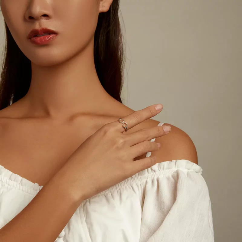 (afbeelding voor) Pandora Style Creatieve handboeien Open Ring - SCR791 - Bekijken 6